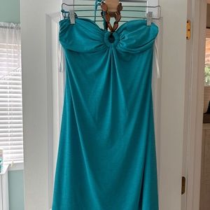 IZ Large teal halter dress